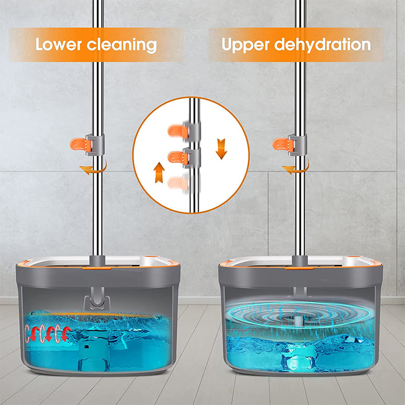 Rotating Spin Mop with Bucket for Efficient Cleaning – Model F04 - SouqNoir