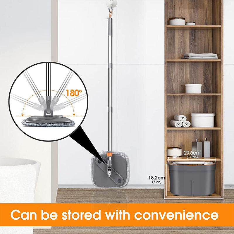 Rotating Spin Mop with Bucket for Efficient Cleaning – Model F04 - SouqNoir