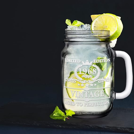 Mason Drinking Mug with Handle and Lid - SouqNoir