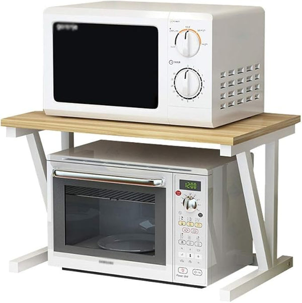 Wooden Rack for Microwave Oven and Kitchen Storage - SouqNoir