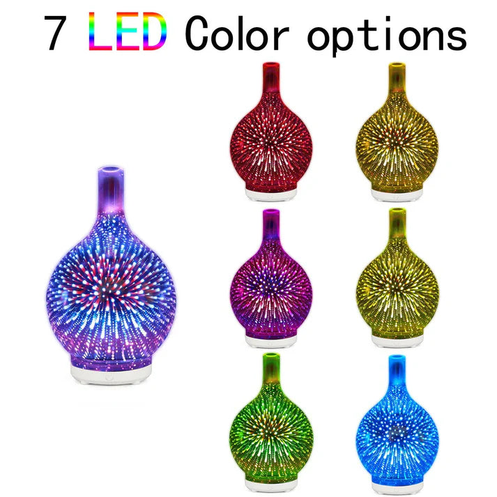 5V Glass Colorful Vase Humidifier for Home and Office - SouqNoir