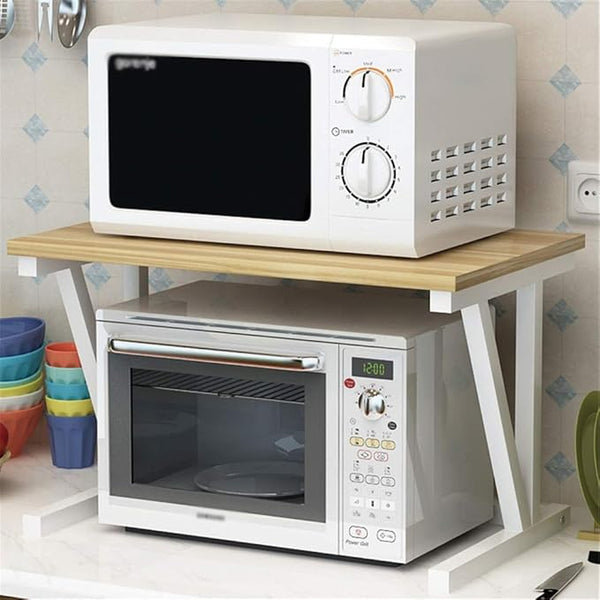 Wooden Rack for Microwave Oven and Kitchen Storage - SouqNoir