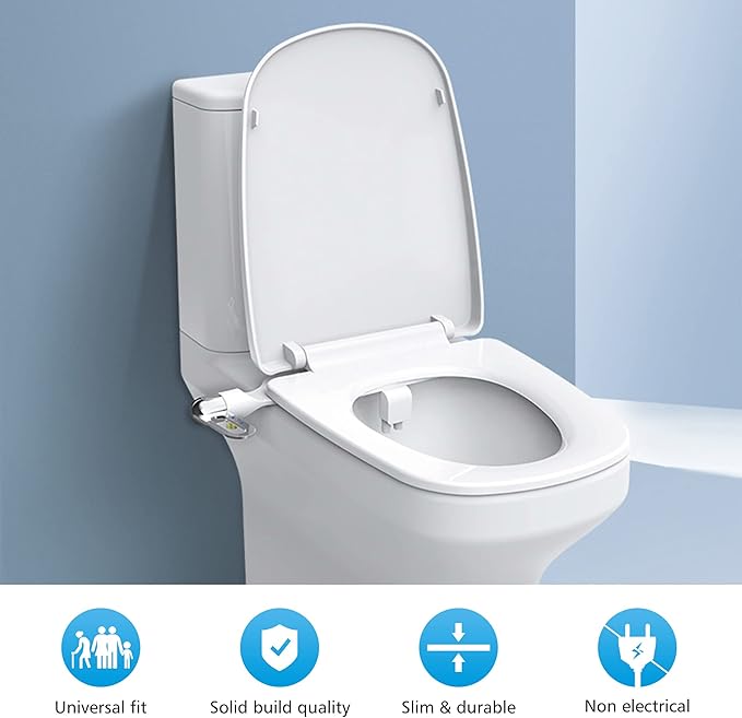 Bidet Attachment for Toilet Seat with Adjustable Water Spray - SouqNoir