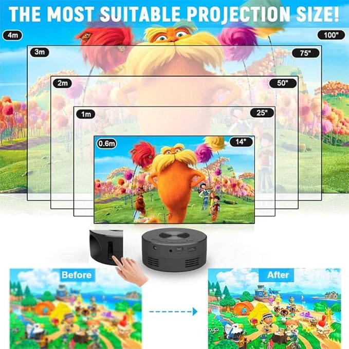 Home HD Portable Pocket Projector for Movies and Presentations - SouqNoir