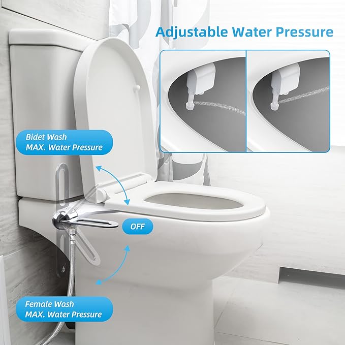 Bidet Attachment for Toilet Seat with Adjustable Water Spray - SouqNoir
