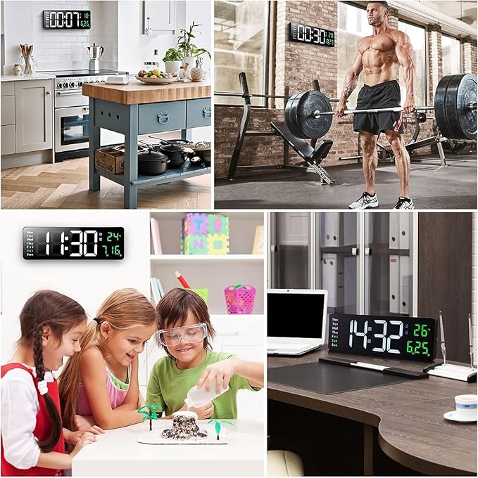 Digital Wall Clock for Home and Office - SouqNoir