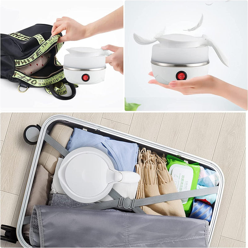 Portable Folding Electric Kettle – 600ml Travel Size - SouqNoir