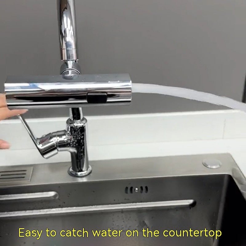 Kitchen Faucet Waterfall Outlet – Splash Proof Rotating Bubbler Multifunctional Water Nozzle Extension - SouqNoir