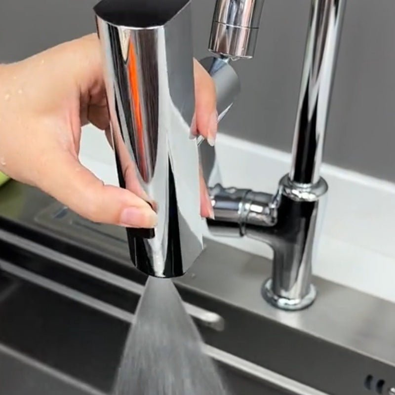 Kitchen Faucet Waterfall Outlet – Splash Proof Rotating Bubbler Multifunctional Water Nozzle Extension - SouqNoir