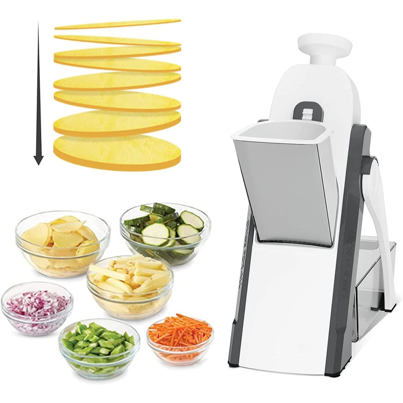 Manual Vegetable Cutter – 4-in-1 Mandoline Slicer with Adjustable Thickness - SouqNoir
