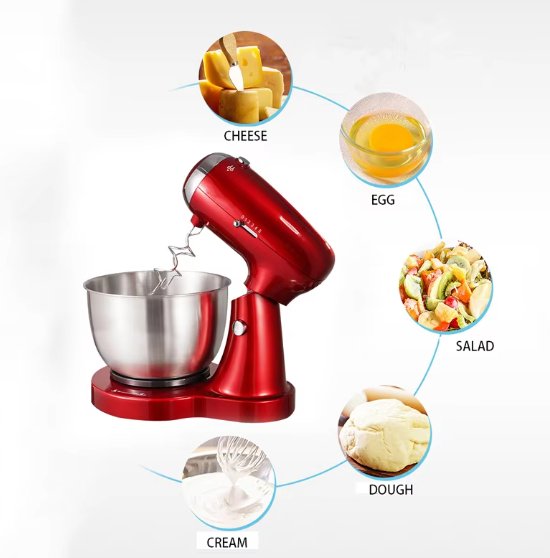 Stand Mixer with 3.5L Bowl and Multiple Attachments for Baking and Cooking - SouqNoir