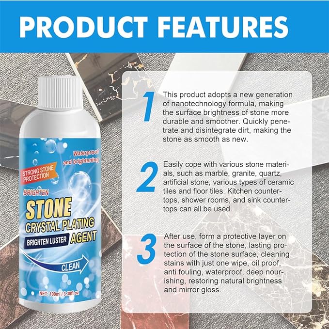 Stone Stain Remover Cleaner for Marble, Granite, and Other Stone Surfaces - SouqNoir