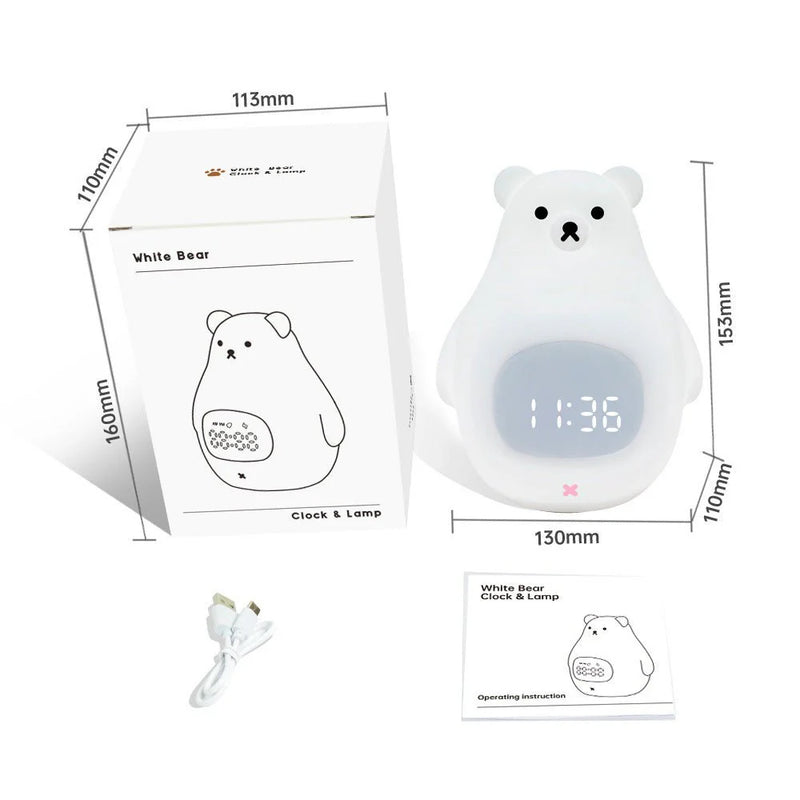 Big White Bear Silicone Night Light with Sleeping Timer - SouqNoir