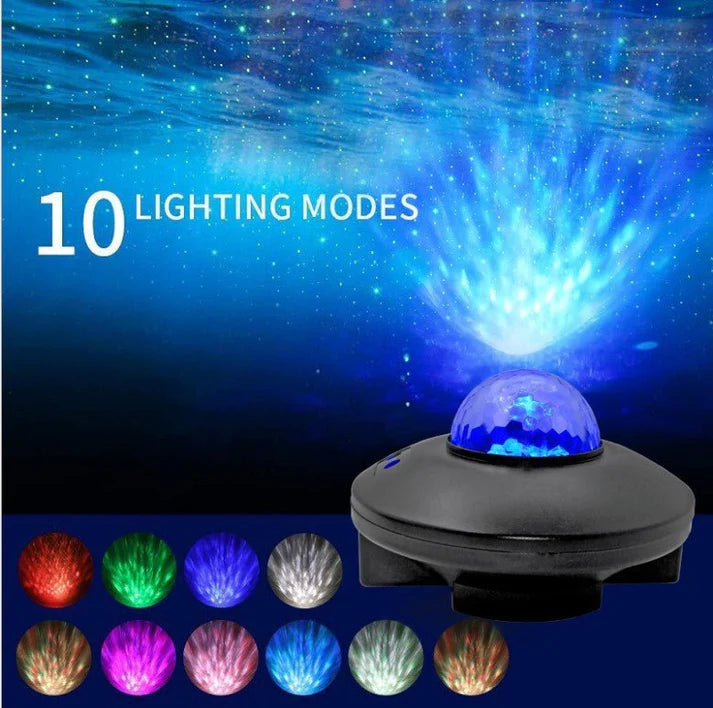 Bluetooth Starry Sky Watermark Light with Voice Control and Laser Effect - SouqNoir
