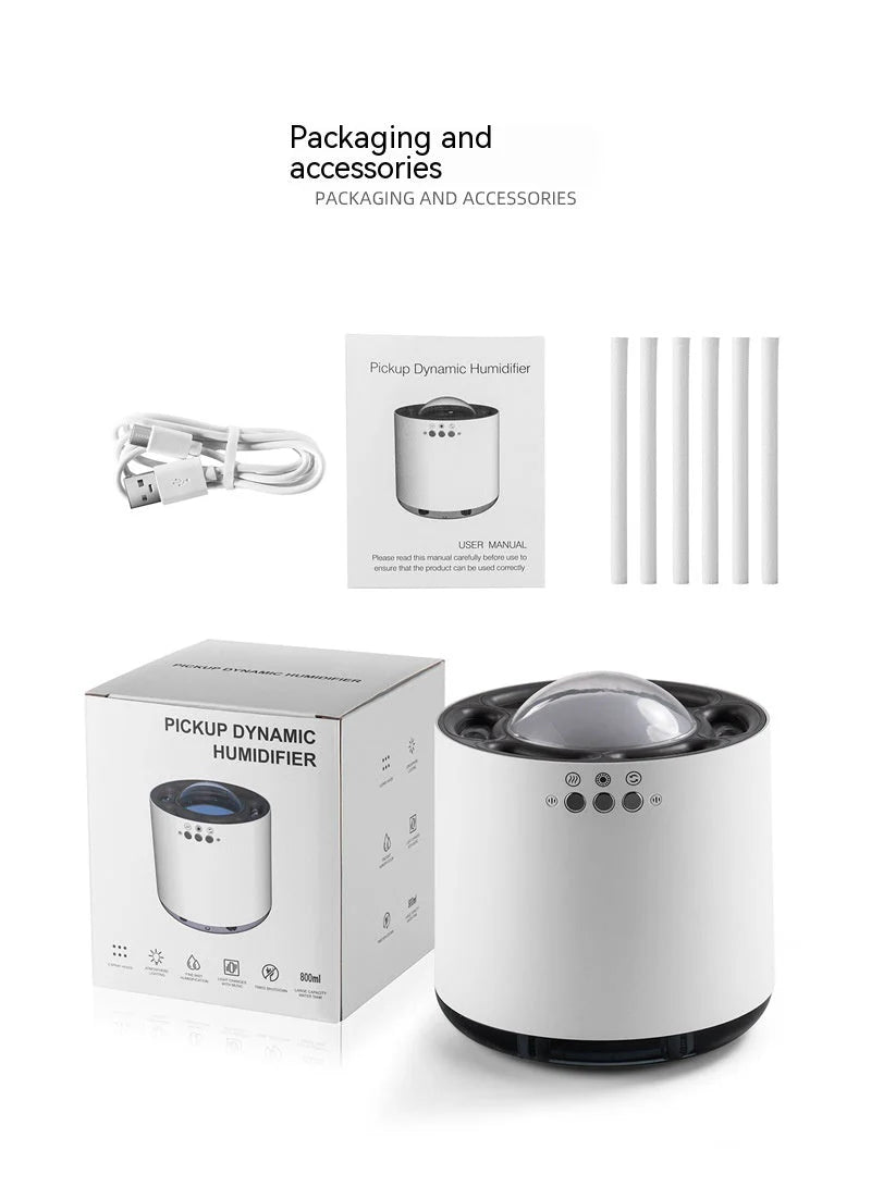 Desktop Heavy Fog Humidifier for Office and Home with Porous Design and Decorative Style - SouqNoir