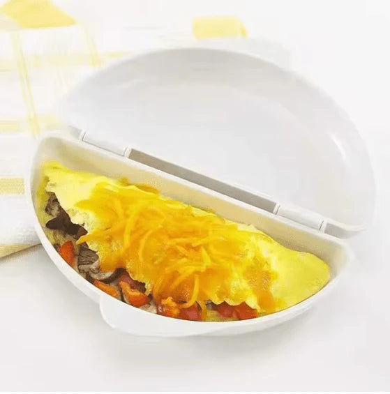 Egg & Omelet Wave – Microwave Omelet Maker with Poaching Egg Insert - SouqNoir