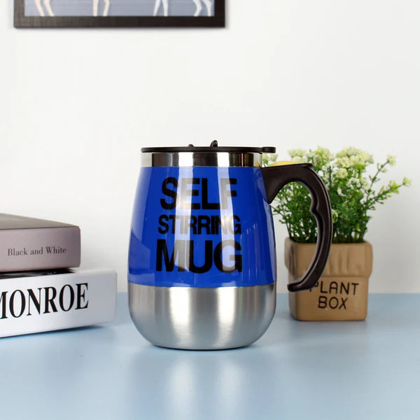 Electric Self-Stirring Coffee Mug – Stainless Steel Automatic Mixing Cup for Home, Office, Travel, and Milk Frothing