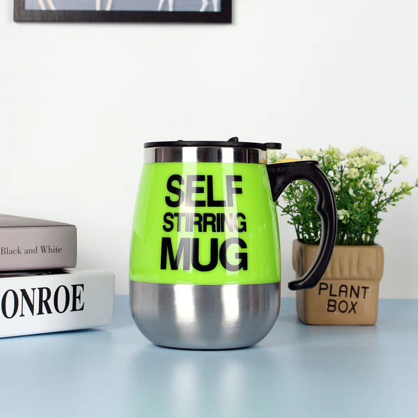 Electric Self-Stirring Coffee Mug – Stainless Steel Automatic Mixing Cup for Home, Office, Travel, and Milk Frothing
