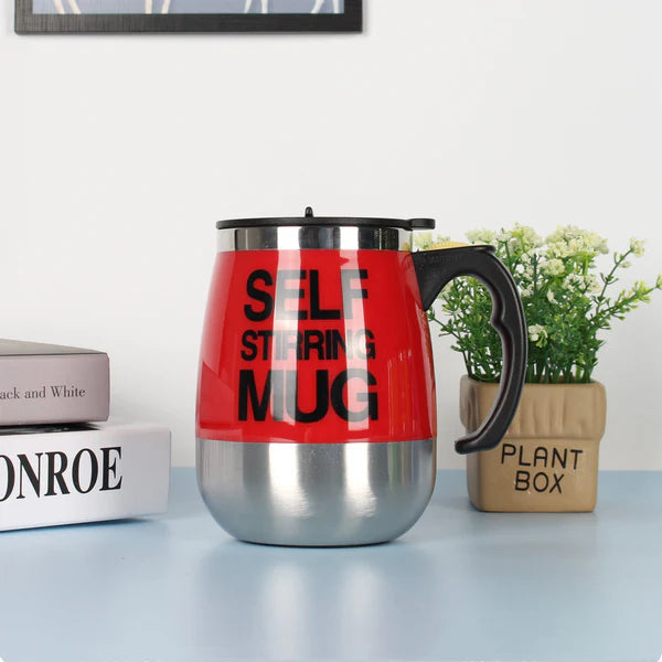 Electric Self-Stirring Coffee Mug – Stainless Steel Automatic Mixing Cup for Home, Office, Travel, and Milk Frothing