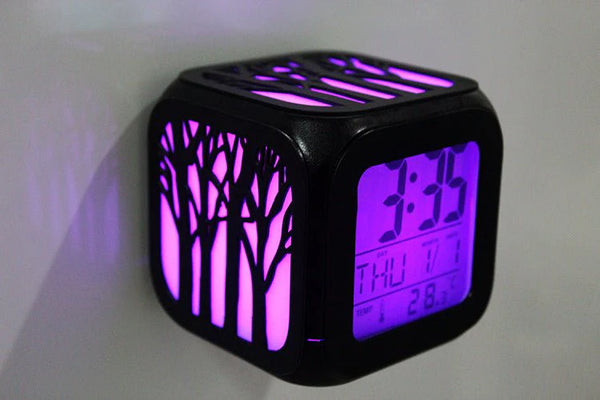 Magnetic Sticky Wall Clock with 3D Stereo Design and Alarm Function - SouqNoir