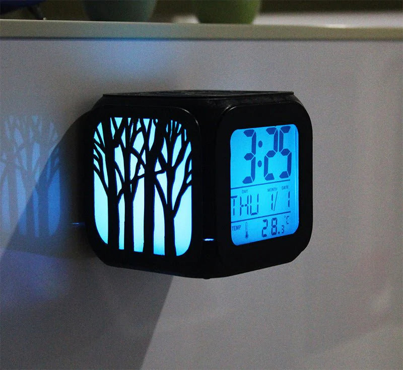 Magnetic Sticky Wall Clock with 3D Stereo Design and Alarm Function - SouqNoir