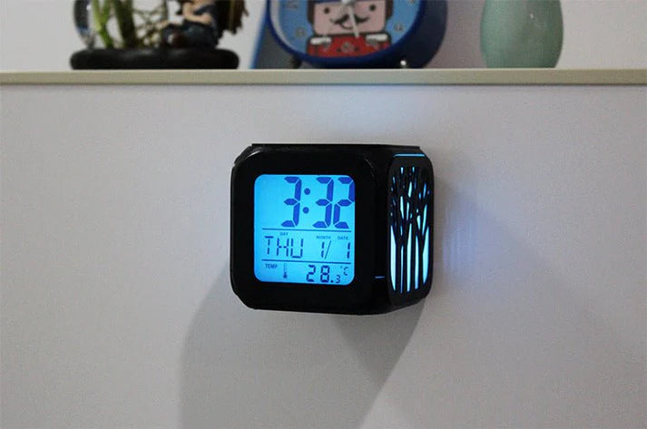 Magnetic Sticky Wall Clock with 3D Stereo Design and Alarm Function - SouqNoir