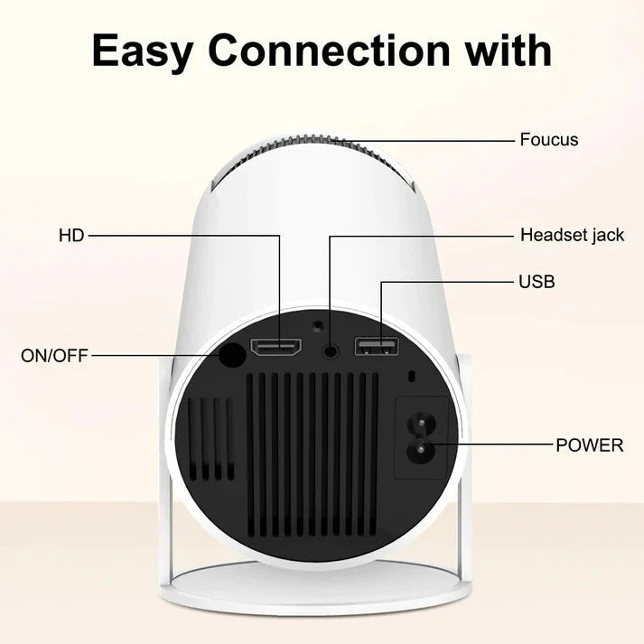 Mini Round Projector for Home and Portable Use - SouqNoir