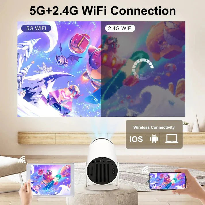 Mini Round Projector for Home and Portable Use - SouqNoir