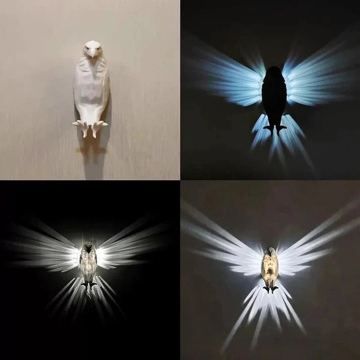 Modern Creative Bird Wall Lamp – 3D Owl and Eagle Shape Projector Sconce Light for Home Decor - SouqNoir