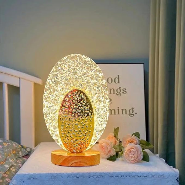 Luxury Oval-Shaped Crystal LED Accent Lamp - SouqNoir