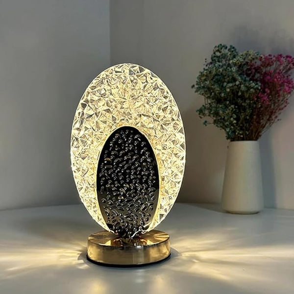 Luxury Oval-Shaped Crystal LED Accent Lamp - SouqNoir